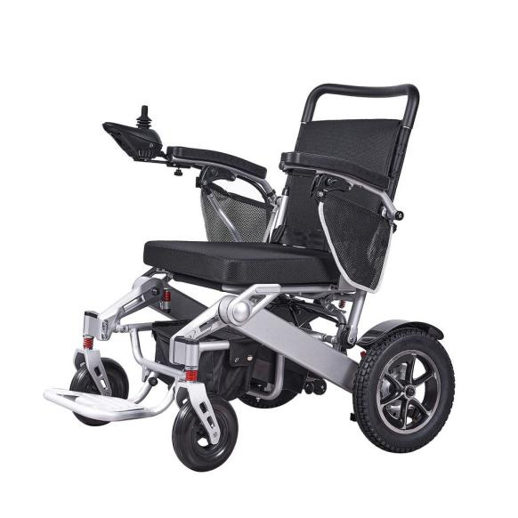 Sedia a rotelle elettrica pieghevole per disabili con telecomando