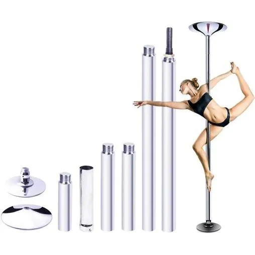 Barre de strip-teaseuse portable tournante et danse statique