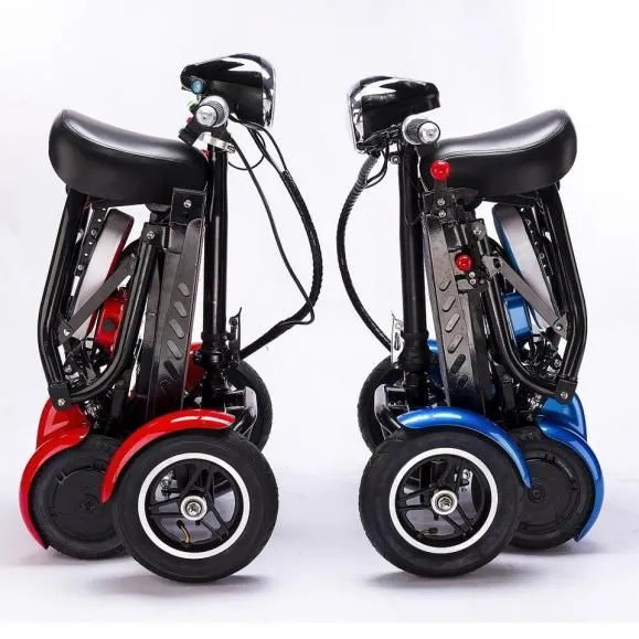 Triciclo eléctrico de viaje, scooter de movilidad, pasajero plegable