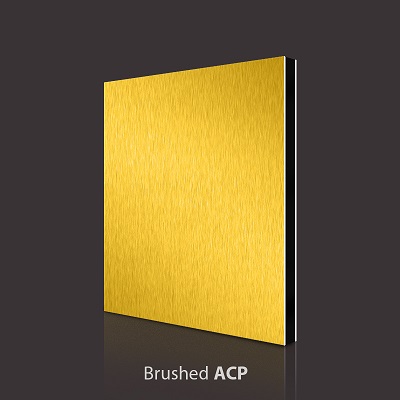 Panel compuesto de aluminio dorado cepillado