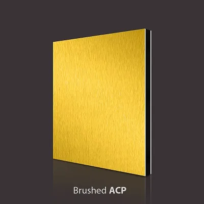 Panel compuesto de aluminio dorado cepillado