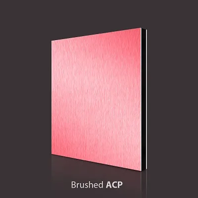 Panel compuesto de aluminio rojo cepillado