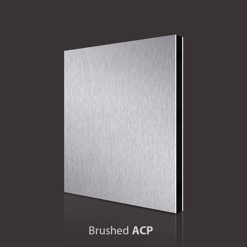 Brushed Silver Aluminum Composite Panel