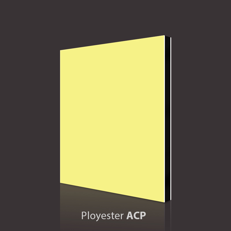 Panel compuesto de aluminio PVDF amarillo claro