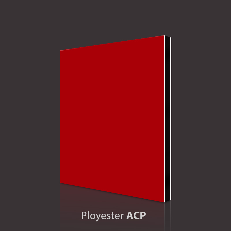 Panel kompozytowy z aluminium w kolorze czerwonym PVDF