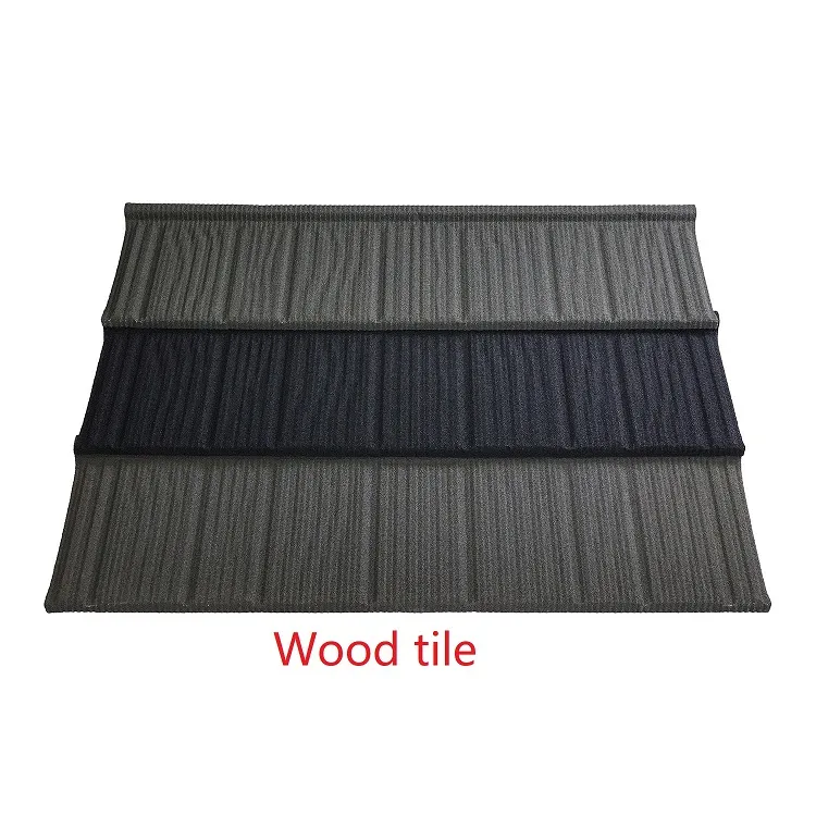 0.23 mm Wood Stone Coated Roofing Tile