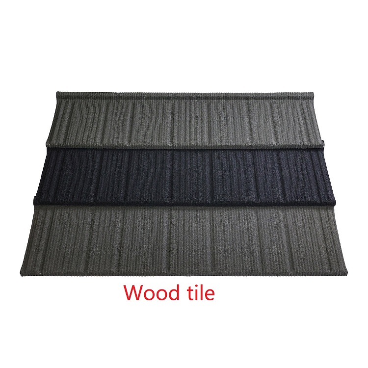 0.28 mm Wood Stone Coated Roofing Tile