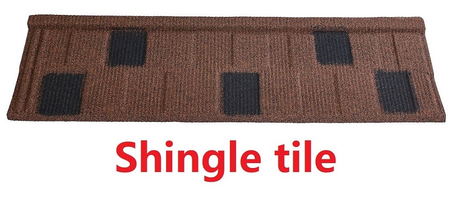 0.55 mm Shingle Stone Coated Roofing Tile