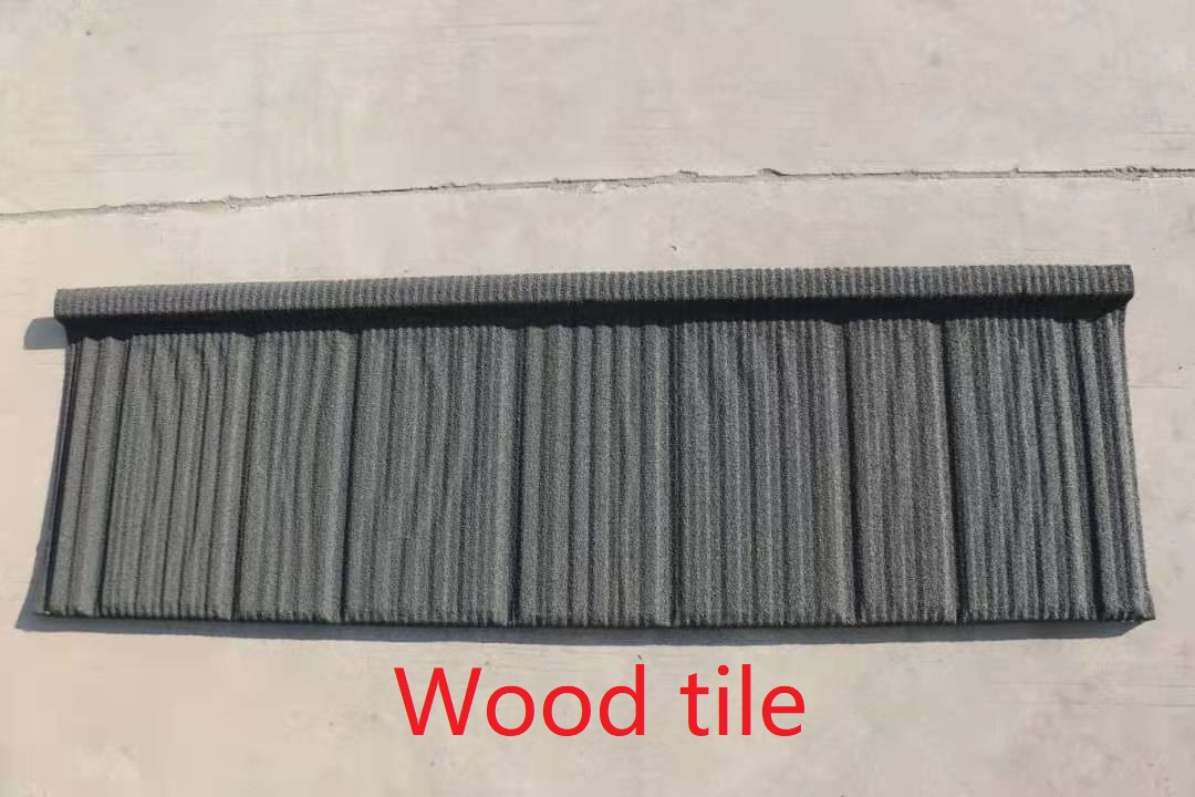0.21 mm Wood Stone Coated Roofing Tile
