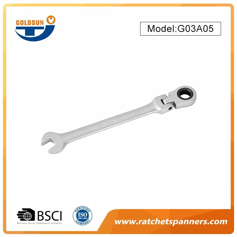 180 Degree Rotatable Flexible Head Ratchet Wrench