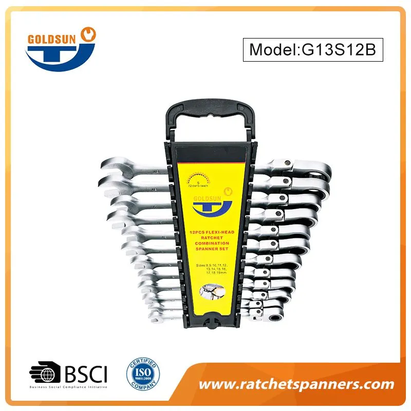 8mm to 19mm Ratchet Spanner Set