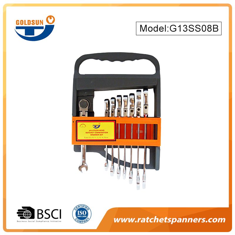 Double Offset Box End Ratcheting Wrench Set