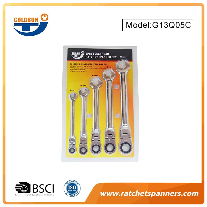 IN/MM Tight Spot Ratcheting Wrench Set