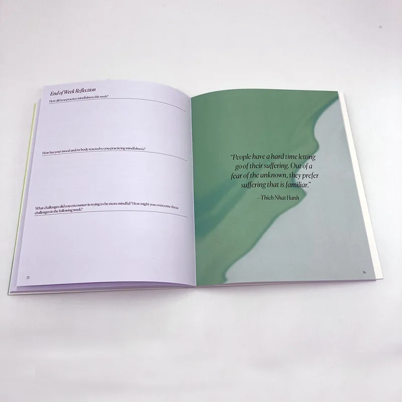 Impresión flexible de libros planificadores encuadernados