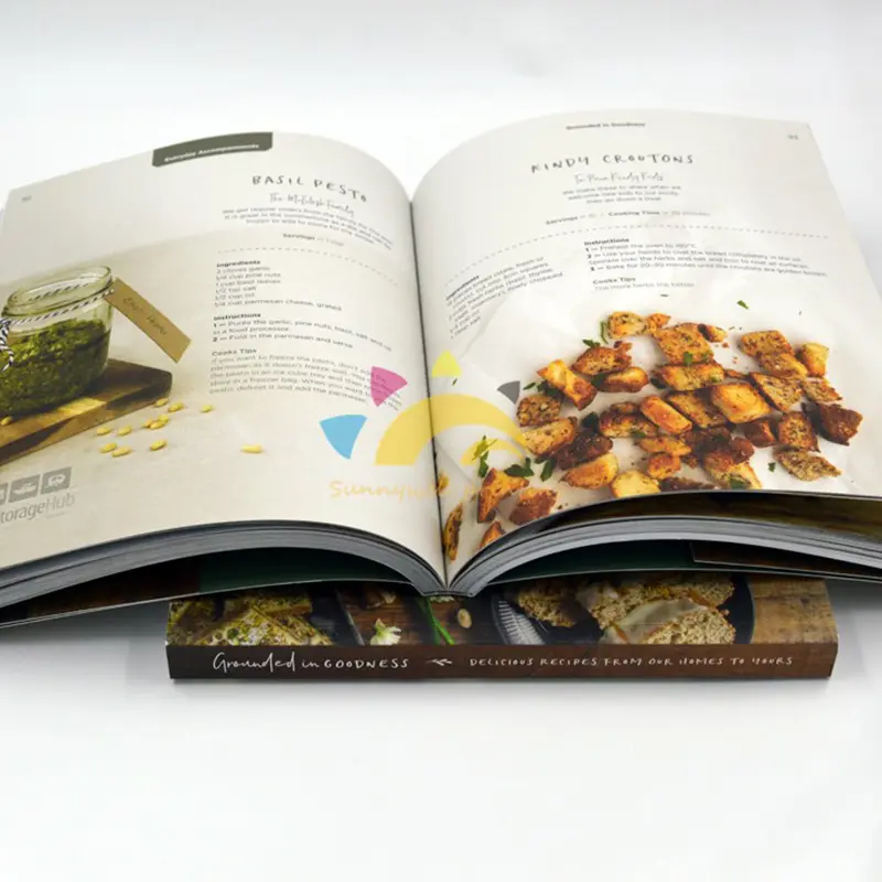 Publier l'impression d'un livre de recettes de cuisinier