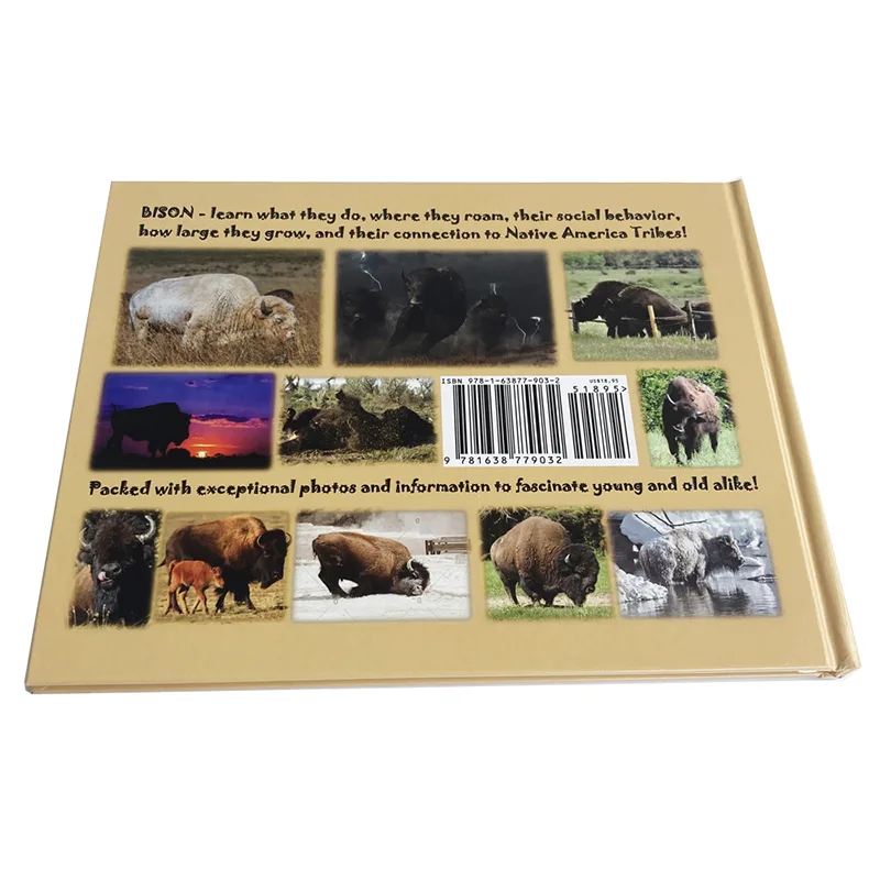 Livro fotográfico de capa dura de livro fotográfico de animais