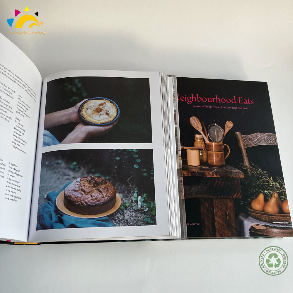 Hardcover food book cooking book printing
