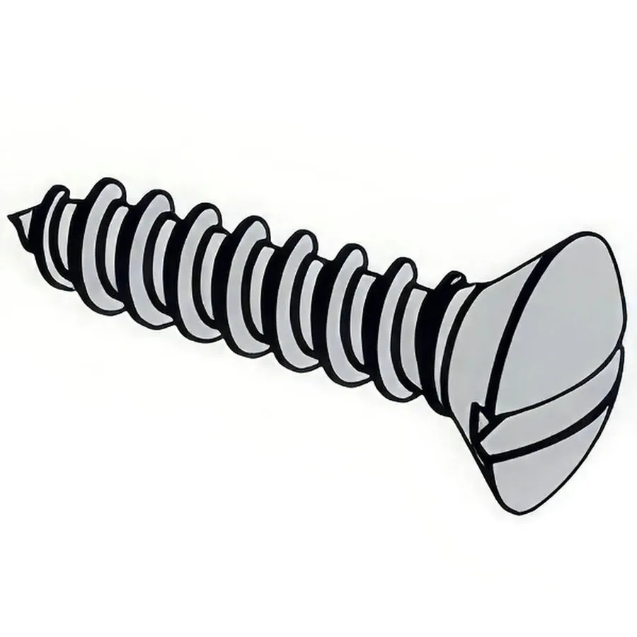 80° Slotted Undercut Oval Countersunk Head Tapping Screws [Table 11]