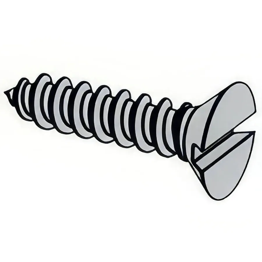 82° Slotted Undercut 82-deg Flat Countersunk Head Tapping Screws [Table 9]