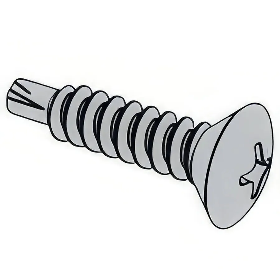 Li-screws tse phahamisitsoeng tse phahamisitsoeng tsa contersunk self-drilling tapping