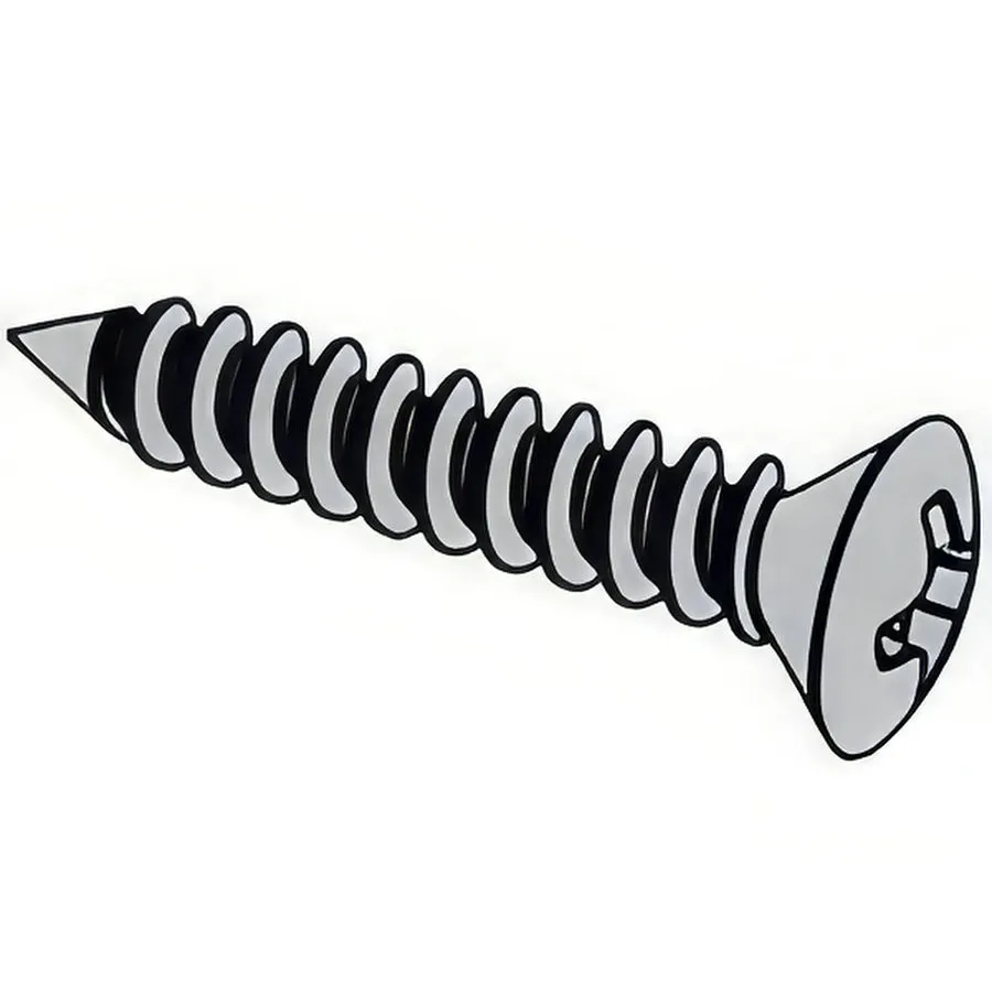 Cross recessed raised countersunk head tapping screws