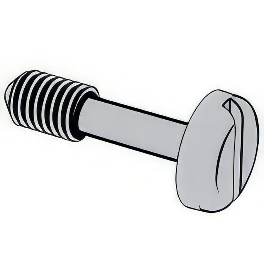 Reduced shanke bolts and screws with coarse thread - Slotted cheese head