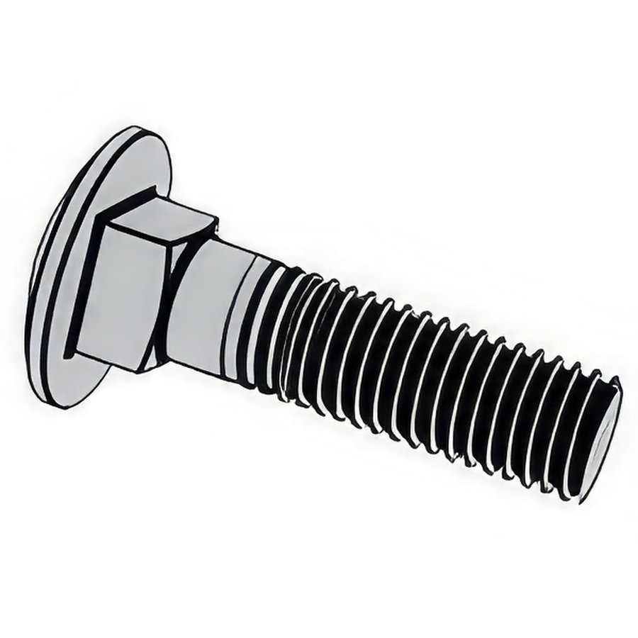 Round Head Short Square Neck Bolts,(Inch Series)  [Table3]  (A307, SAE J429, F468, F593)