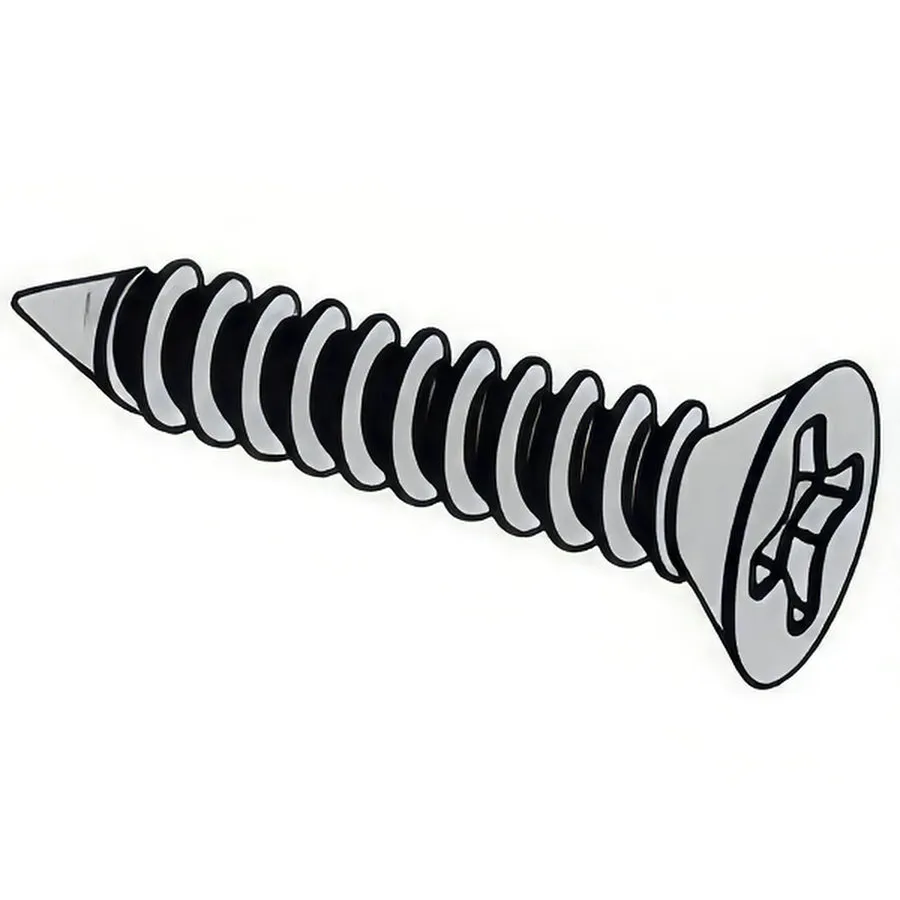 Type II Cross Recessed Flat Countersunk Head Tapping Screws - Type B او BP تار جوړول [جدول 12]