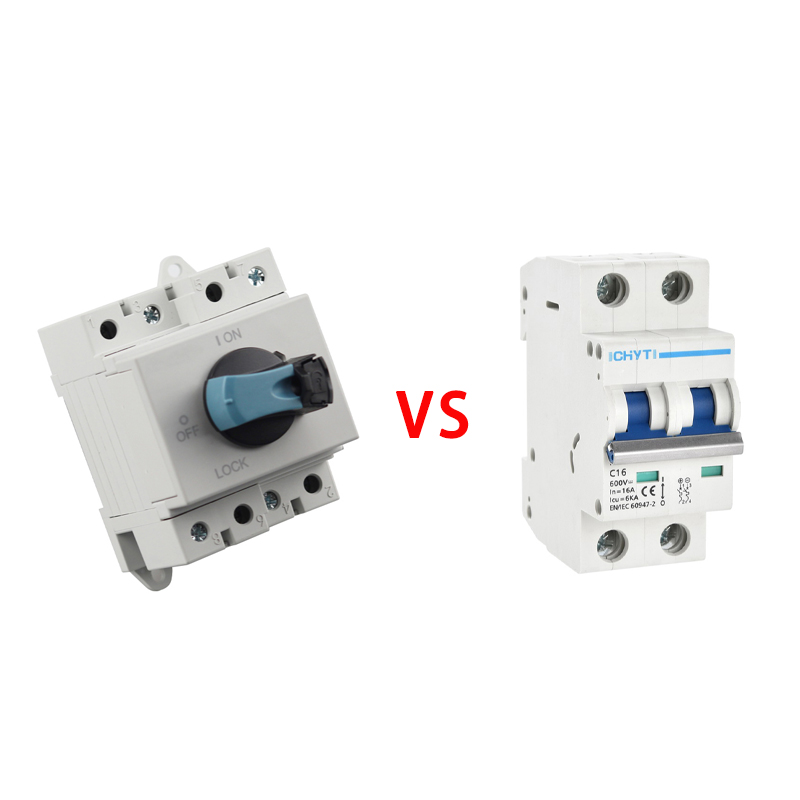 The difference between a DC isolator switch and a DC circuit breaker