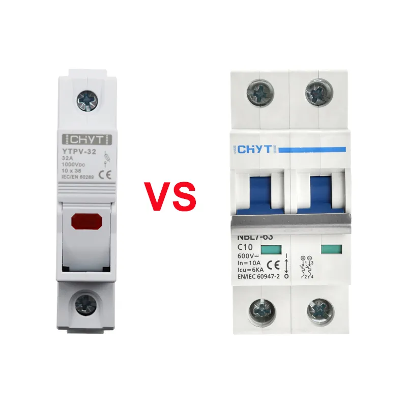 Qual é a diferença entre um fusível e um disjuntor DC?