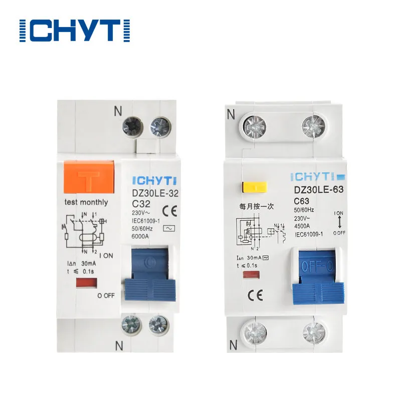 Elektrische Rccb reststroomonderbreker