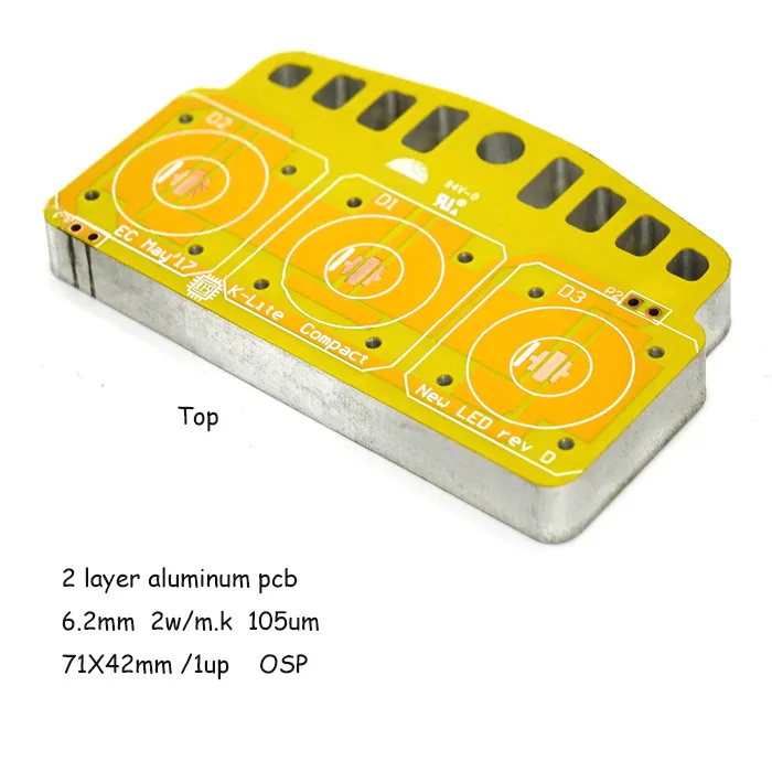 PCB de alumínio de 2 camadas