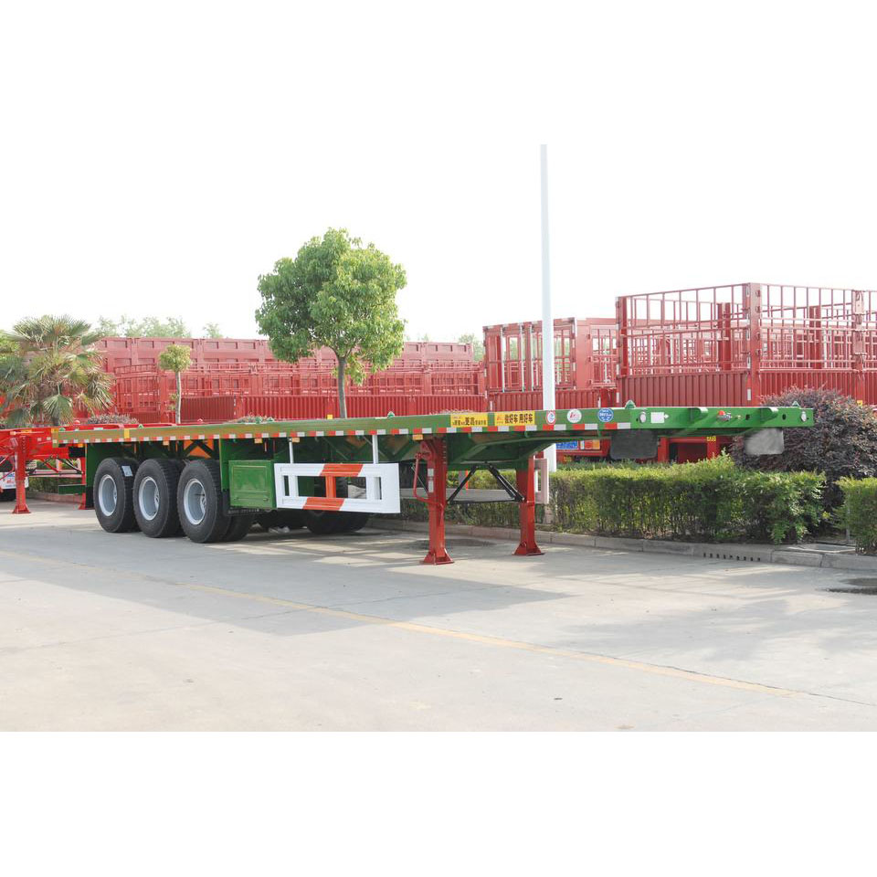 40ft 3 Axle Flatbed Semi Truck Trailer for Cargo Container - 2