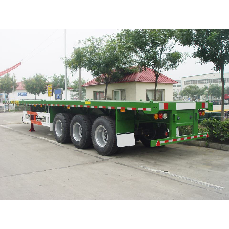 40ft 3 Axle Flatbed Semi Truck Trailer for Cargo Container - 3