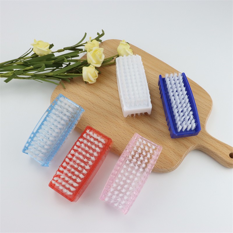 Escovas de limpeza de plástico de dupla face escova de limpeza de unhas