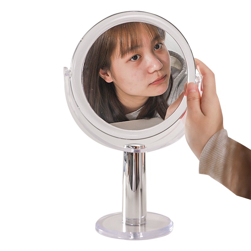 Пластиковое двустороннее увеличительное зеркало для макияжа