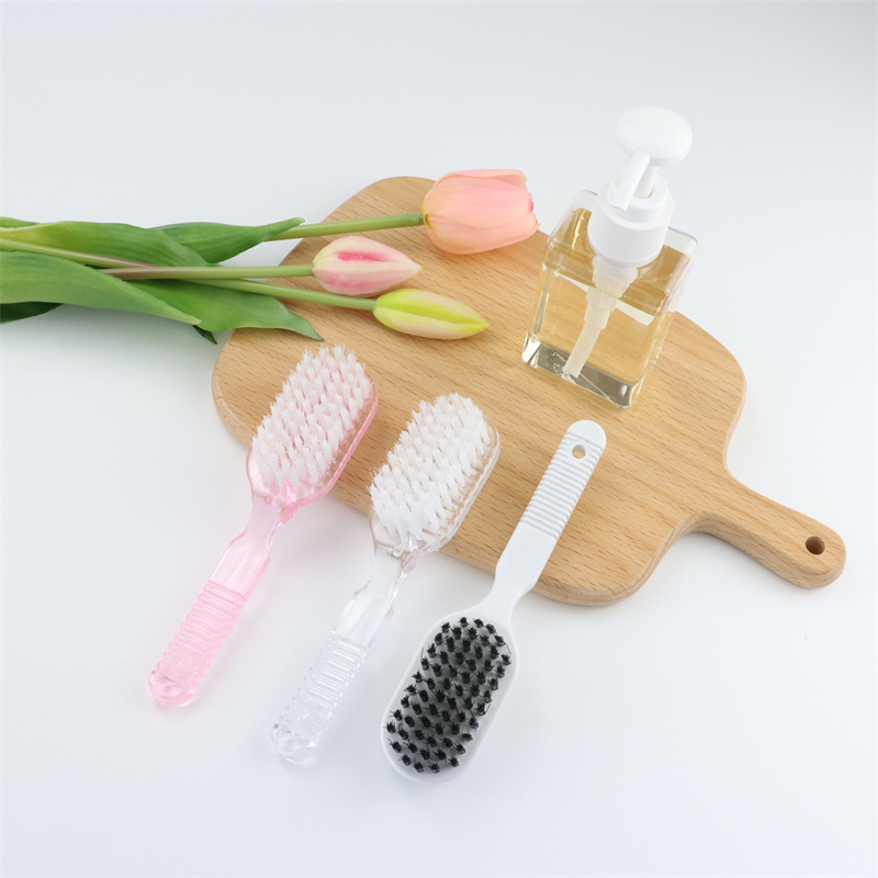 Plastic Nail Cleaning Brush with Handle