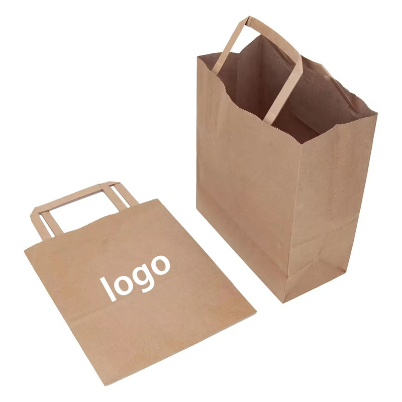 Platt handtag Kraft Shopping Bag