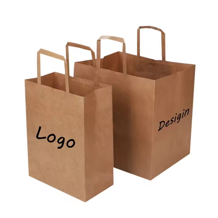 Print Logo Kraft Shopping Bag