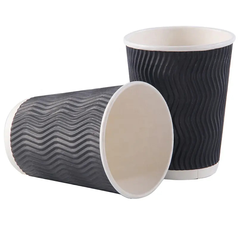 Ripple Wall Print Paper Coffee Cup