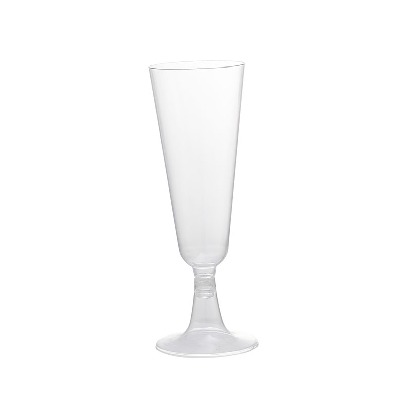 투명 색상 플라스틱 2 섹션 샴페인 컵