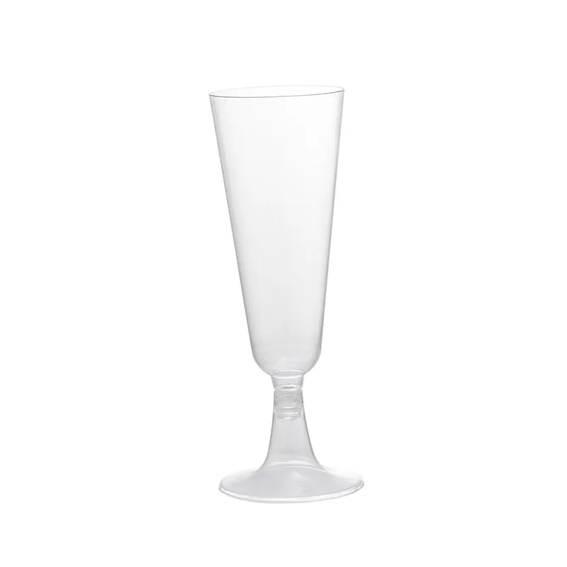 Transparent Color Plastic 2 Sections Champagne Cup
