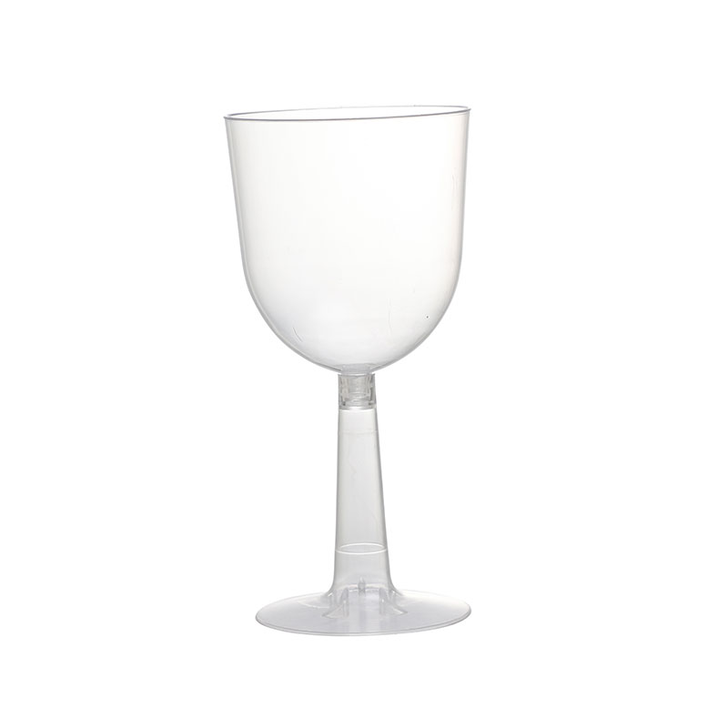 투명 컬러 플라스틱 2 섹션 와인 컵