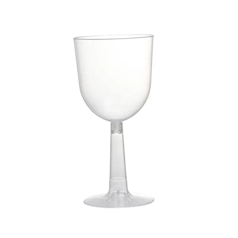 Transparent Color Plastic 2 Sections Wine Cup