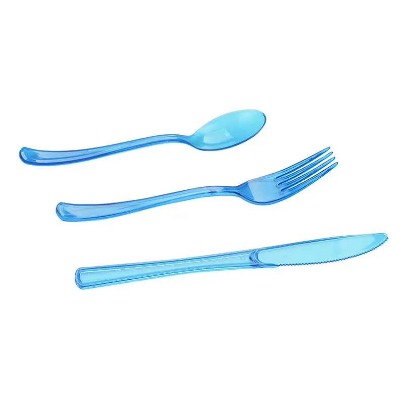 Transparent Color Plastic Cocked Cutlery