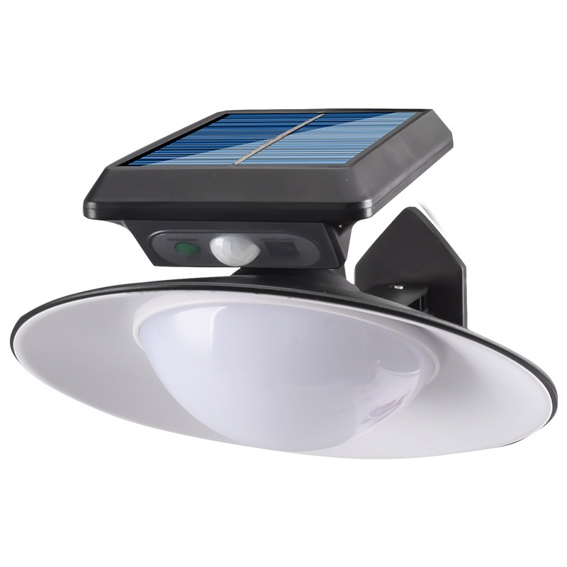 Outdoor Waterproof Sensor 42 LED Wick Circular Solar Wall Garden Light