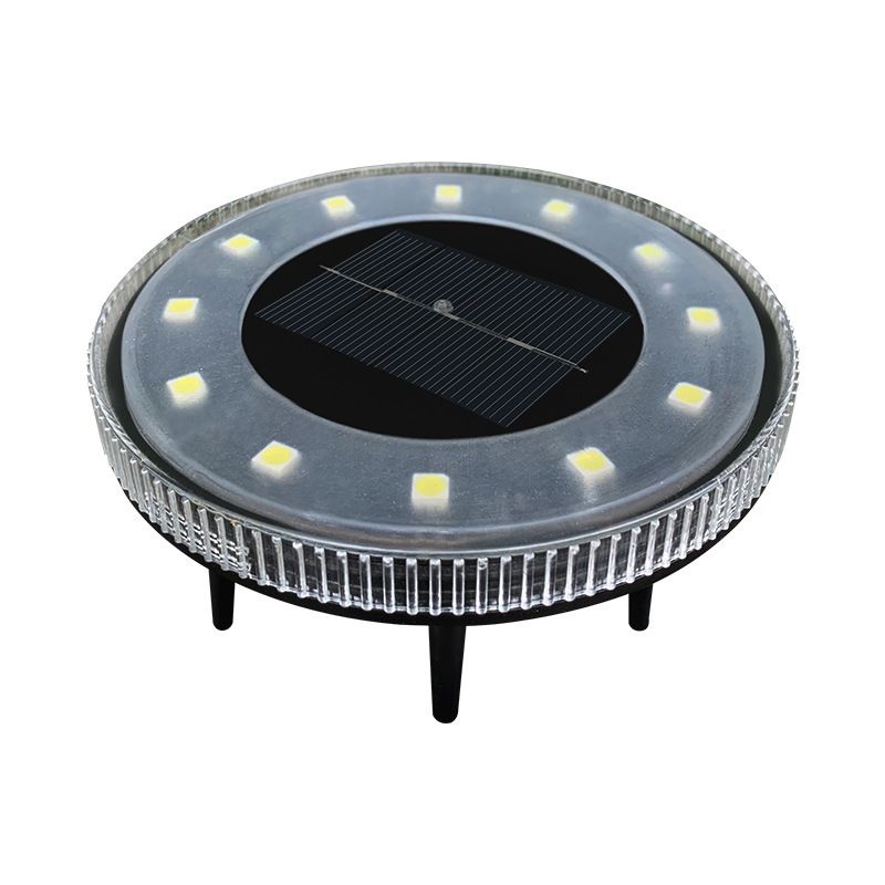 High Bright Clear Cover Outdoor Waterproof IP68 12 LED Solar Underground Light