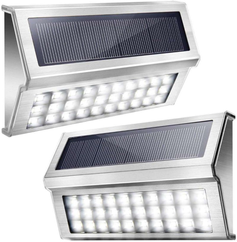 Luz solar impermeable al aire libre del paso de la cubierta de la pared de la escalera de la cerca de 30 LED del acero inoxidable Ip65