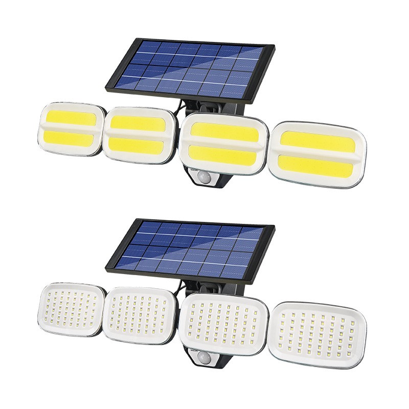 Outdoor Waterproof Remote Motion Sensor High Bright 200led Solar Wall Mounted Lights