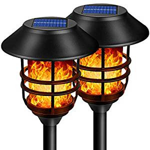 Outdoor 12 Led Solar Powered Flame Torch Light
